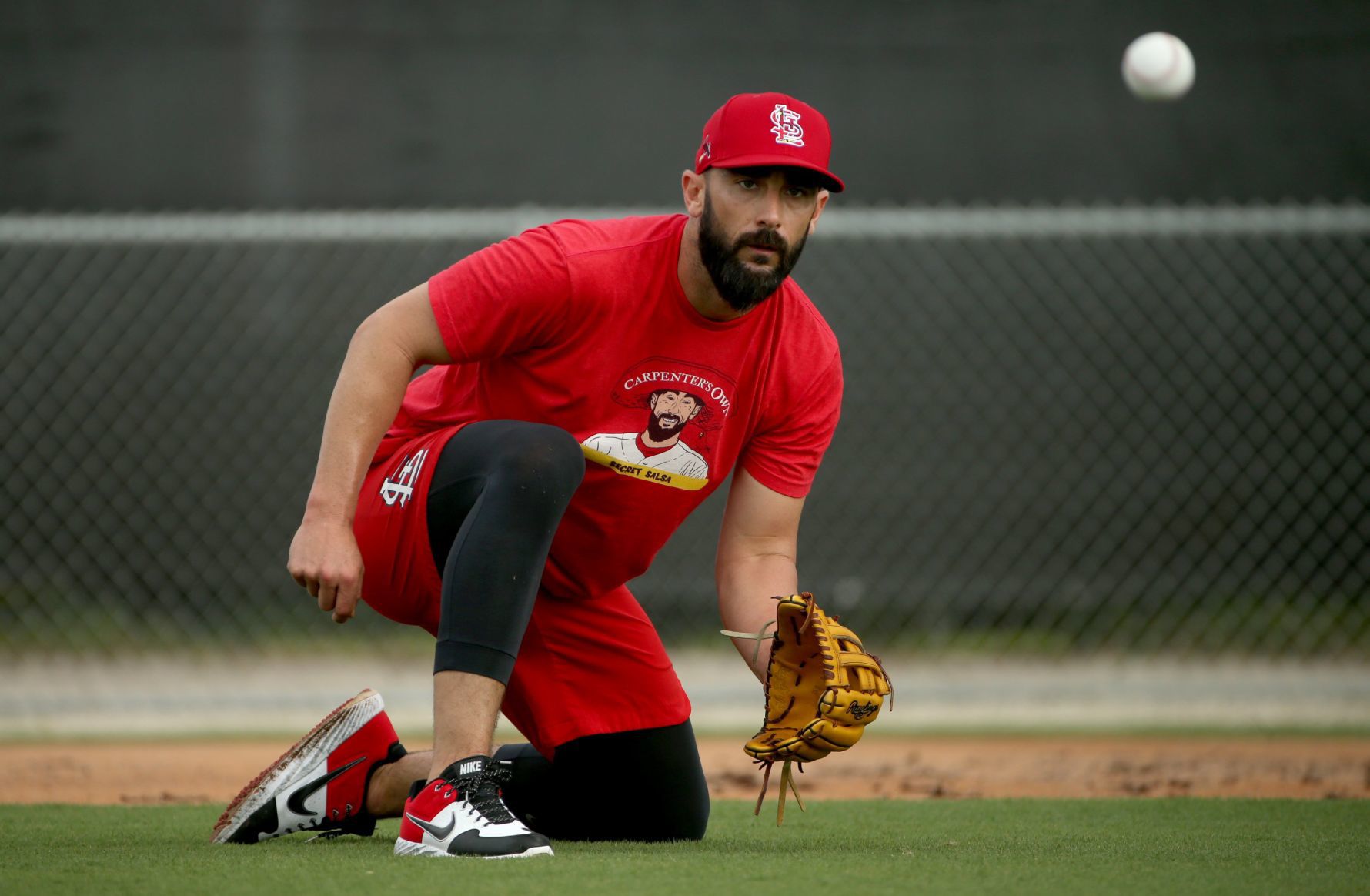 Rain shows during Saturday workout at Spring Training